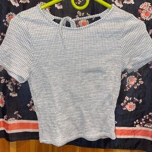 Marshalls Light Blue Patterned Short Sleeve Top